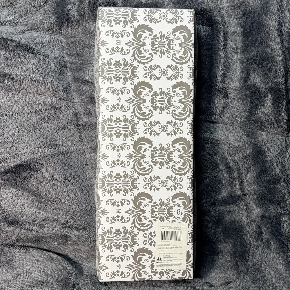 Wedding Cake Topper, Double Garter Set, Cake Knife, Silver New